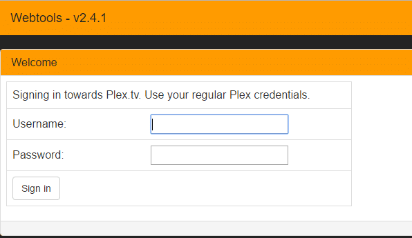 installing webtools plex