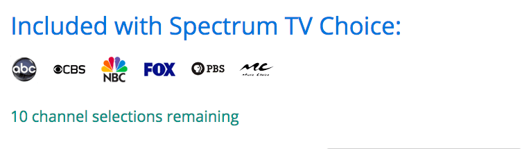 list of spectrum tv choice channels