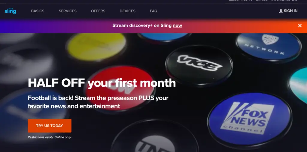 Source: Sling TV