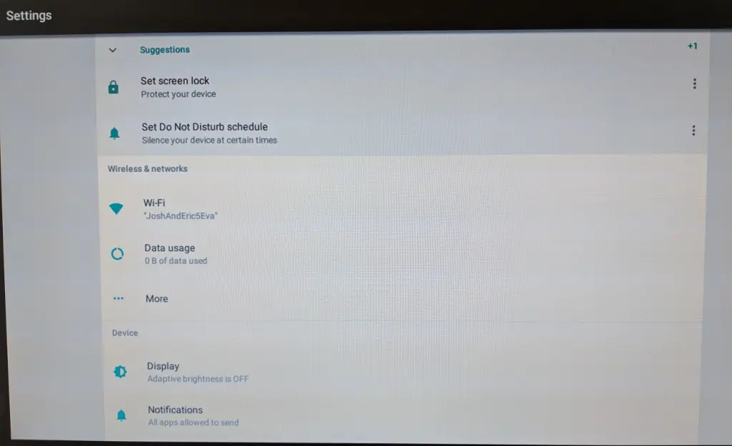 The settings menu of the MX Pro. Note the mobile-focused UI. Source: Flixed.io