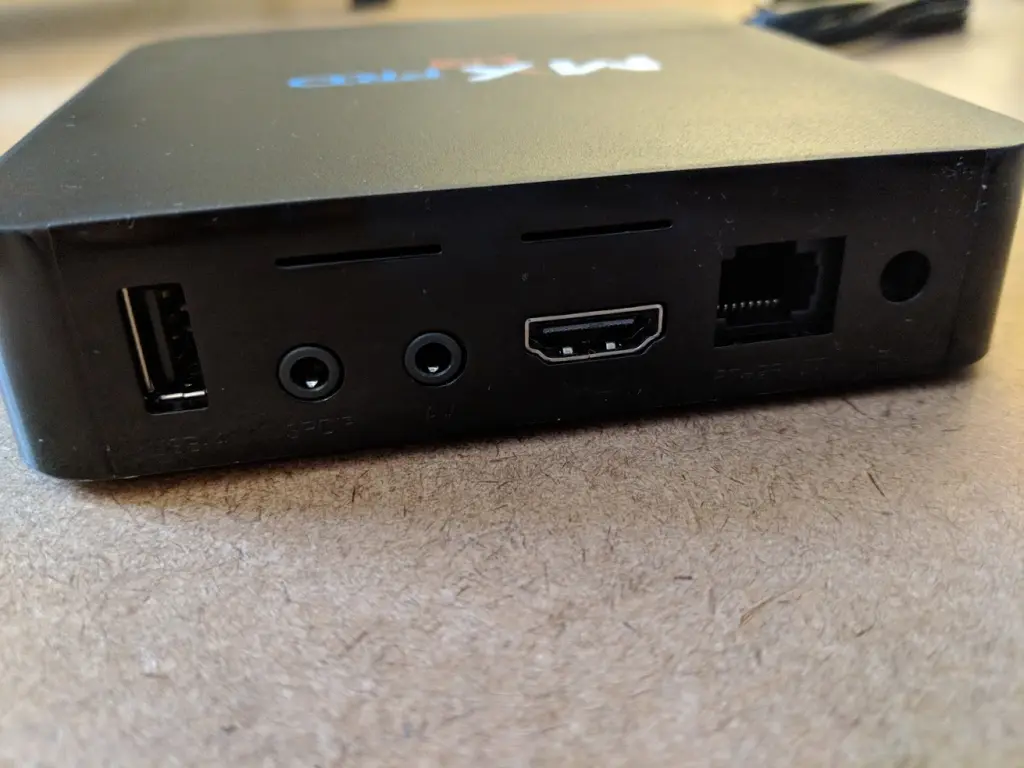 The rear quarter of the MX Pro box, with several input ports visible. Source: Flixed.io