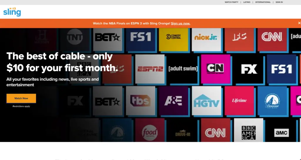 Source: Sling TV