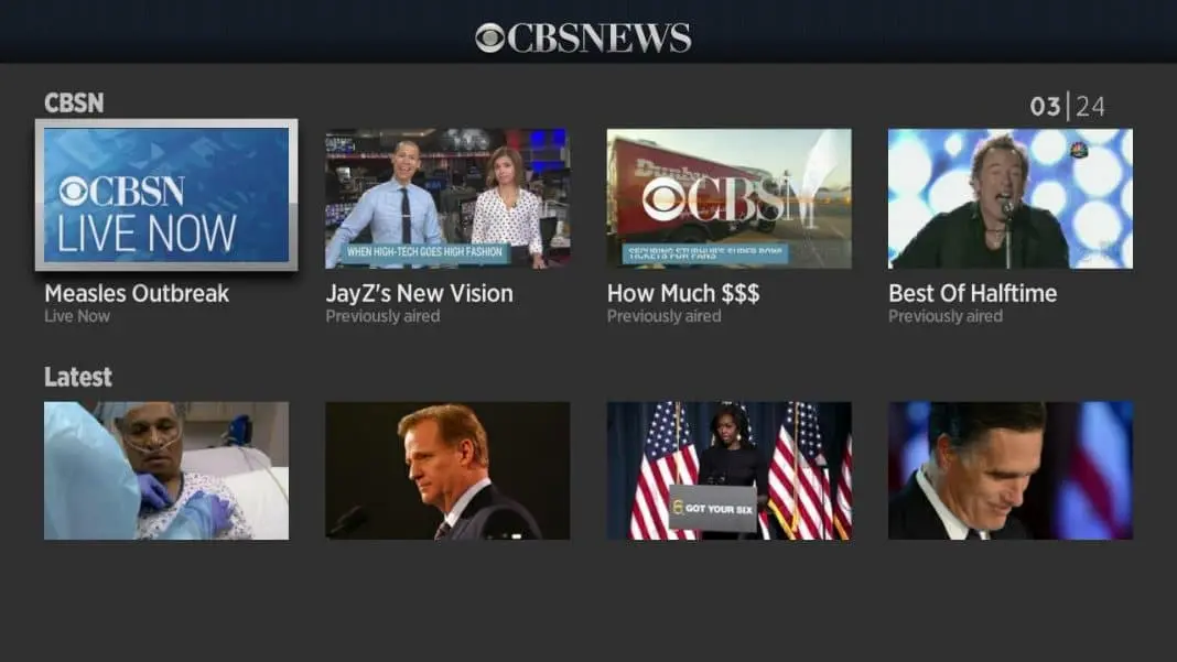 Source: CBSN Roku App