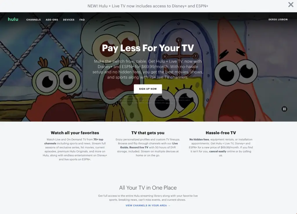 Source: Hulu With Live TV