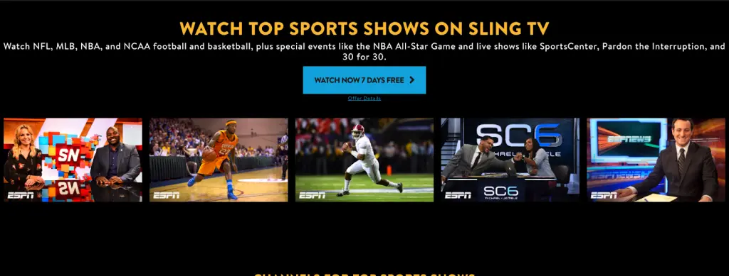 Source: Sling TV