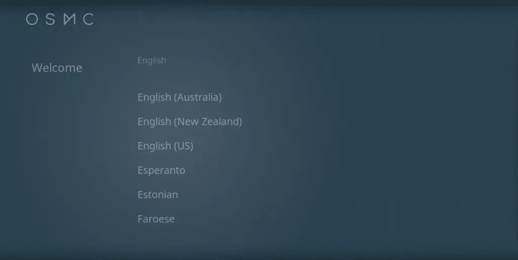 Select your preferred language to continue setup. Source: YouTube