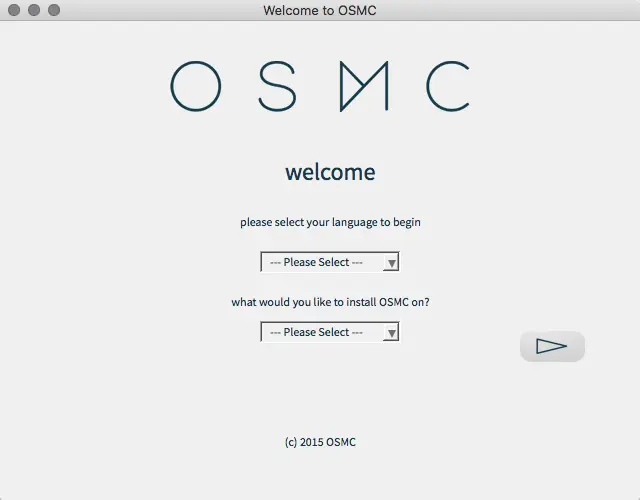 The main menu of the OSMC installer program. Source: Flixed.io