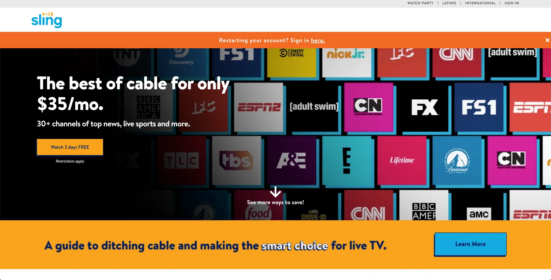 Source: Sling TV