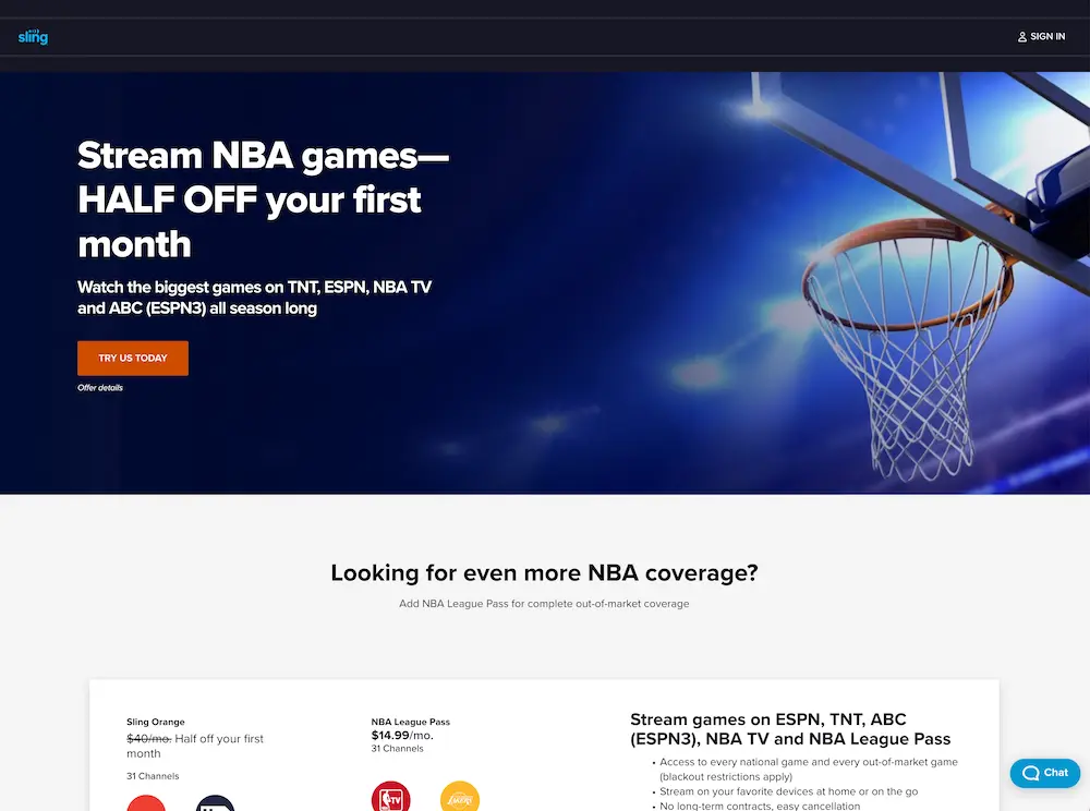 Source: Sling TV