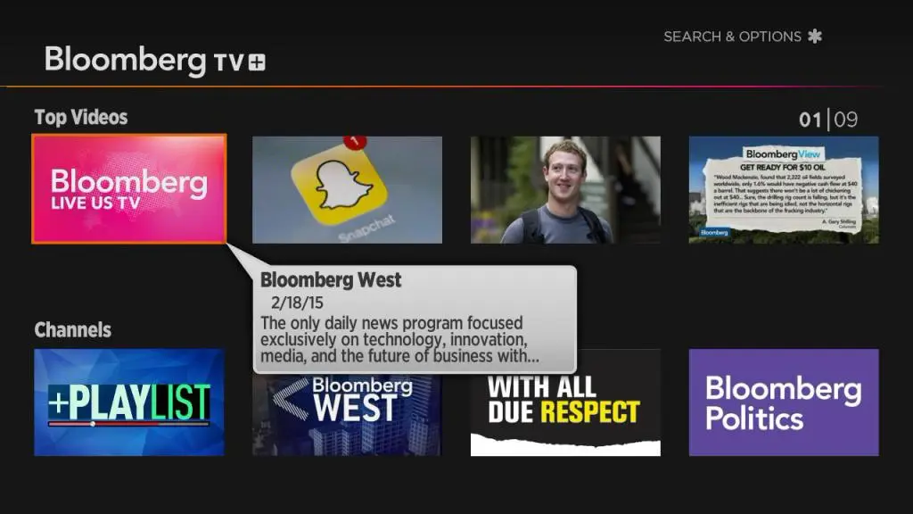 Source: Bloomberg TV Roku App