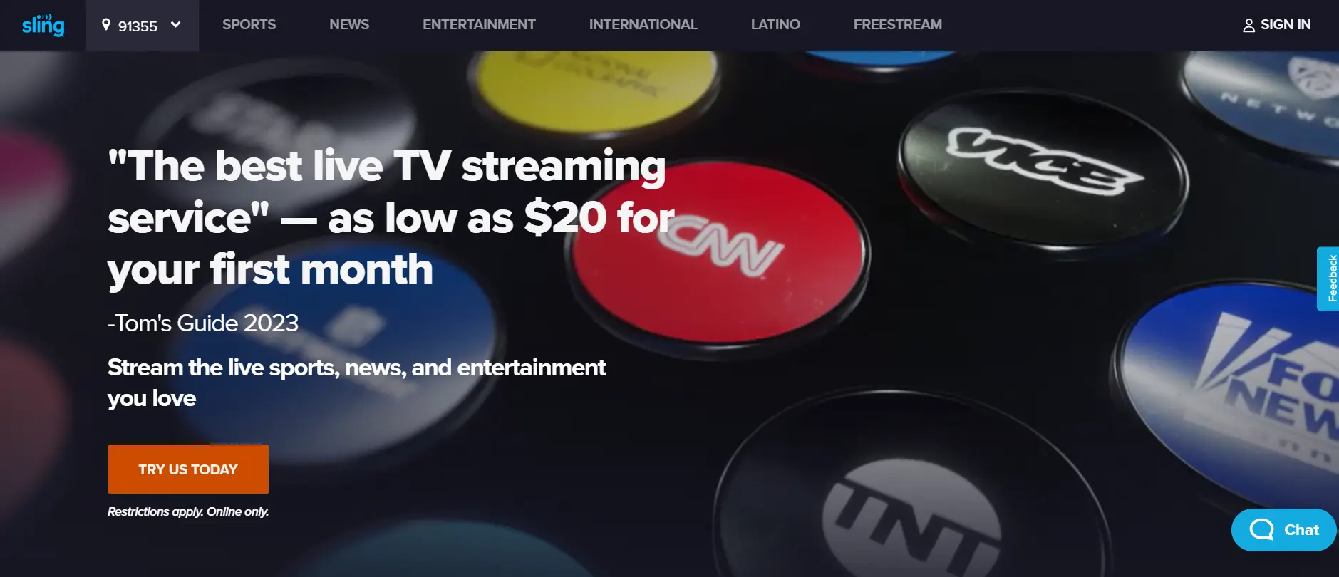 Source: Sling TV